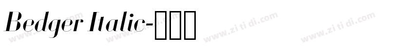 Bedger Italic字体转换 Bedger Italic字体转换